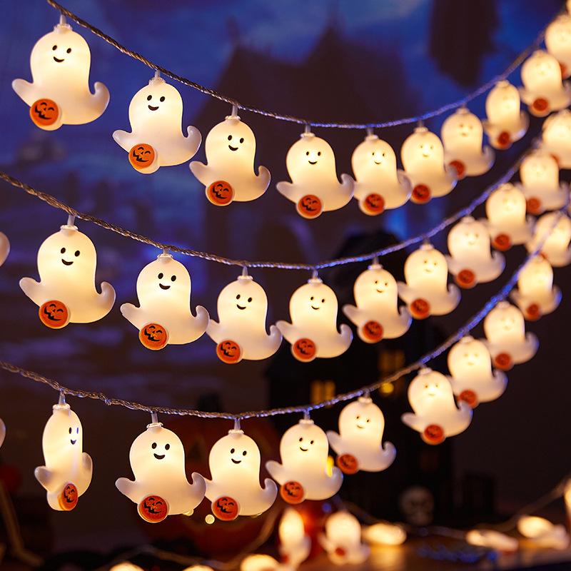 Light-Up Pumpkin String Lights for Halloween Decor and Party Ambiance
