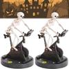 Animated Skeleton Riding Bike Resin Funny Animatronic Skeleton Decorative Novelty Skeleton Halloween Decor Party Favors