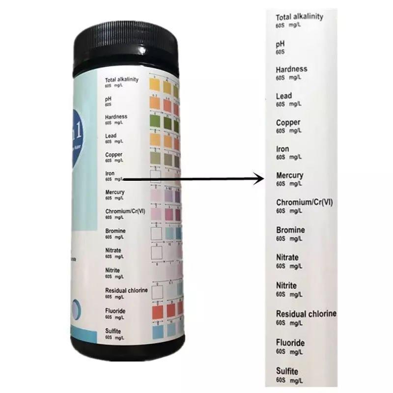 7/14/15-in-1 Drinking Water Test Strip PH Bromine Nitrate Water Quality Test For Aquarium Fish Tank Pool Water Test Strip
