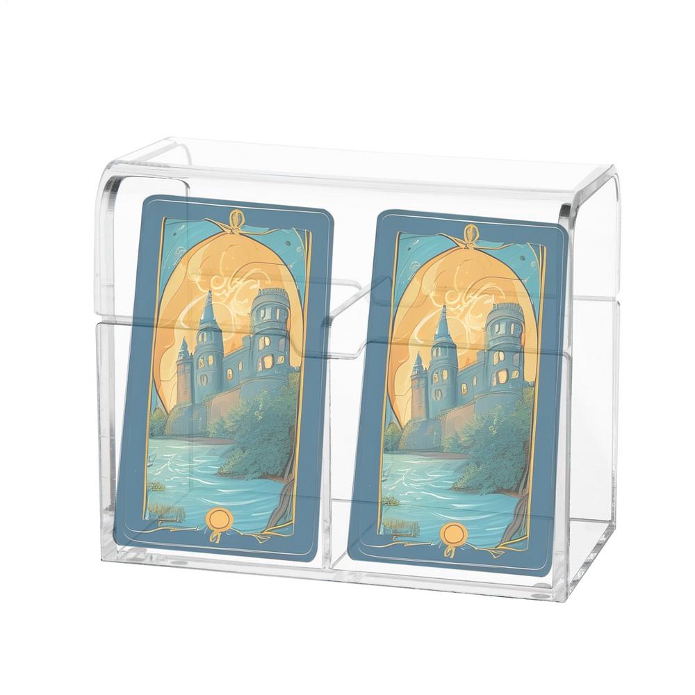 For YOTO Acrylic Box For Cards Acrylic Card Display Case Collectible Deck Holder With Lid For Large Capacity Storage Sports Game