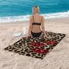 Wild Leopard Lip Print Beach Towel Single Sided 2D Print Trendy Quick Dry Towel Home Bathroom Pool Beach Vibe Decor Travel Towel