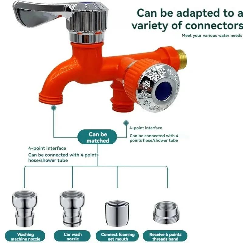 Washing Machine Faucet with An Input and Two Outputs Fast Multifunctional Opening with Double Mouth Bathroom Accessories