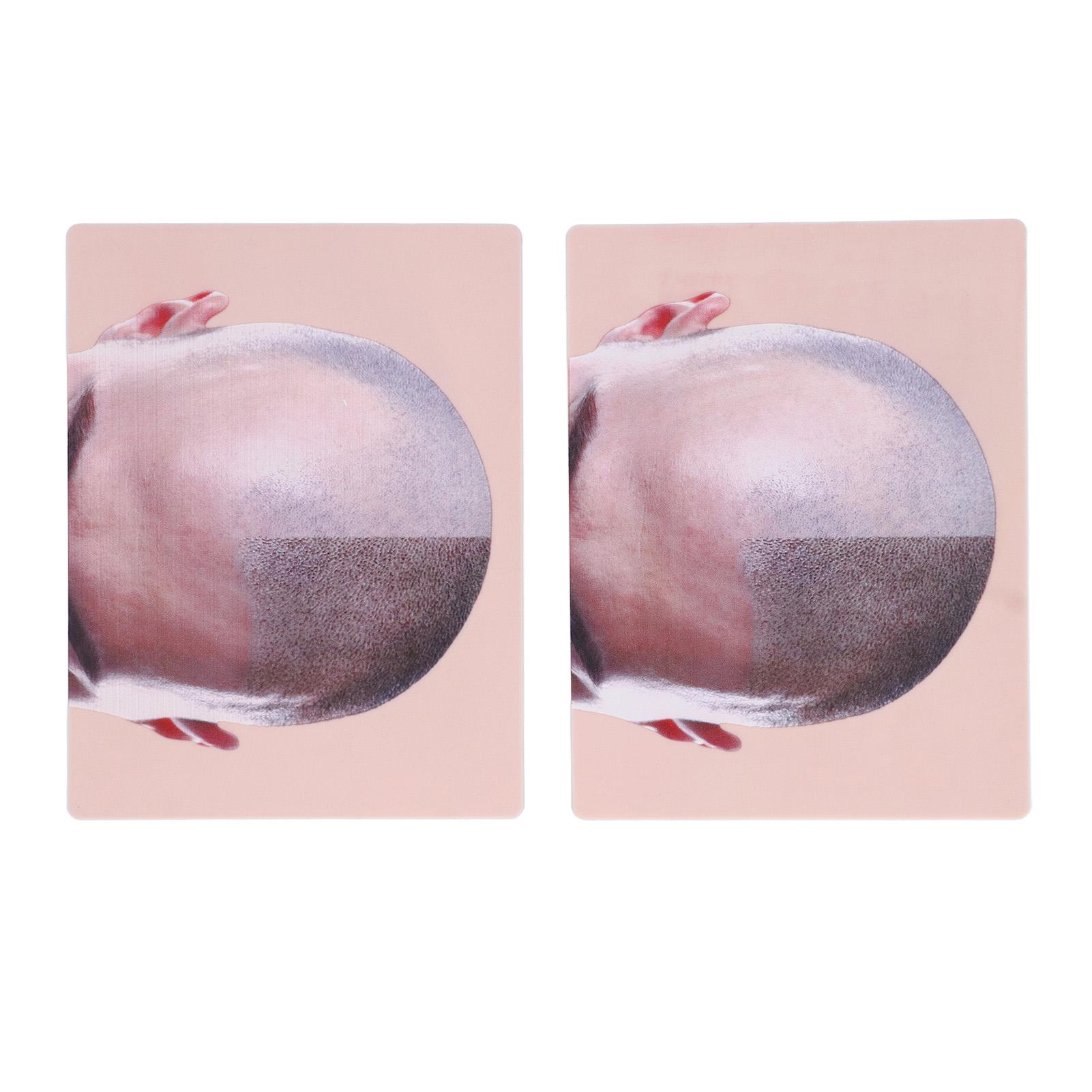 

2 шт. Силиконовая кожа для микропигментации кожи головы для мужчин, татуировка кожи головы для истончения волос