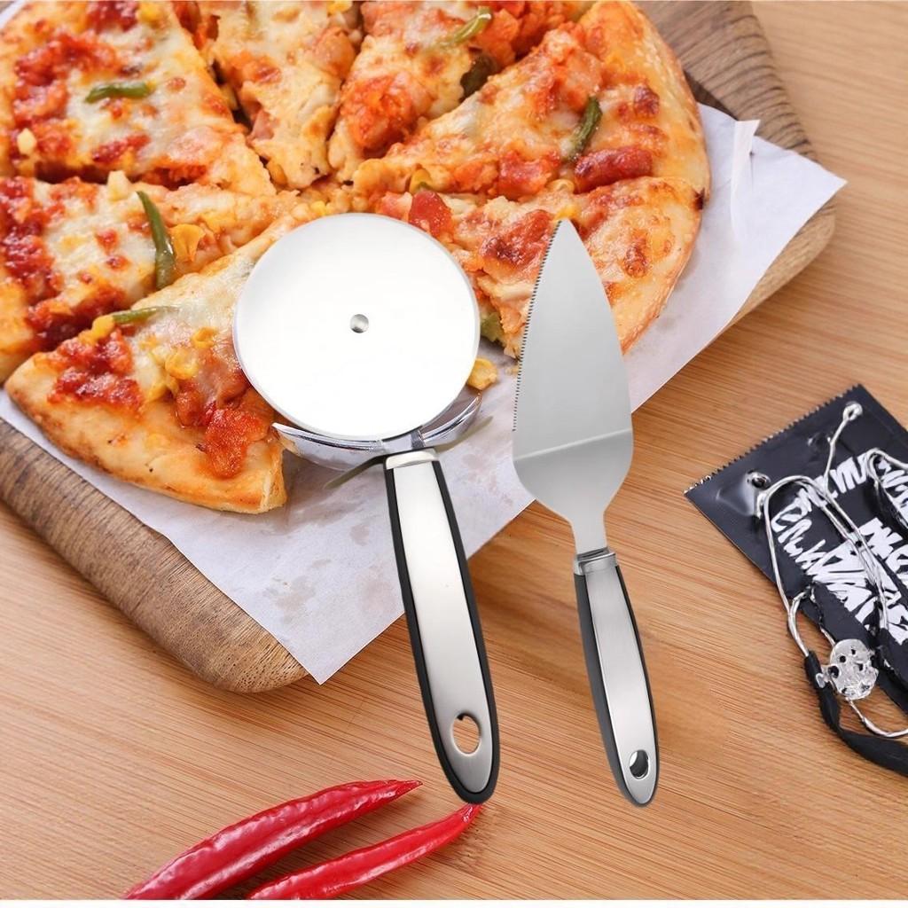 Stainless Steel Pizza Peel And Cutter For Baking And Cooking