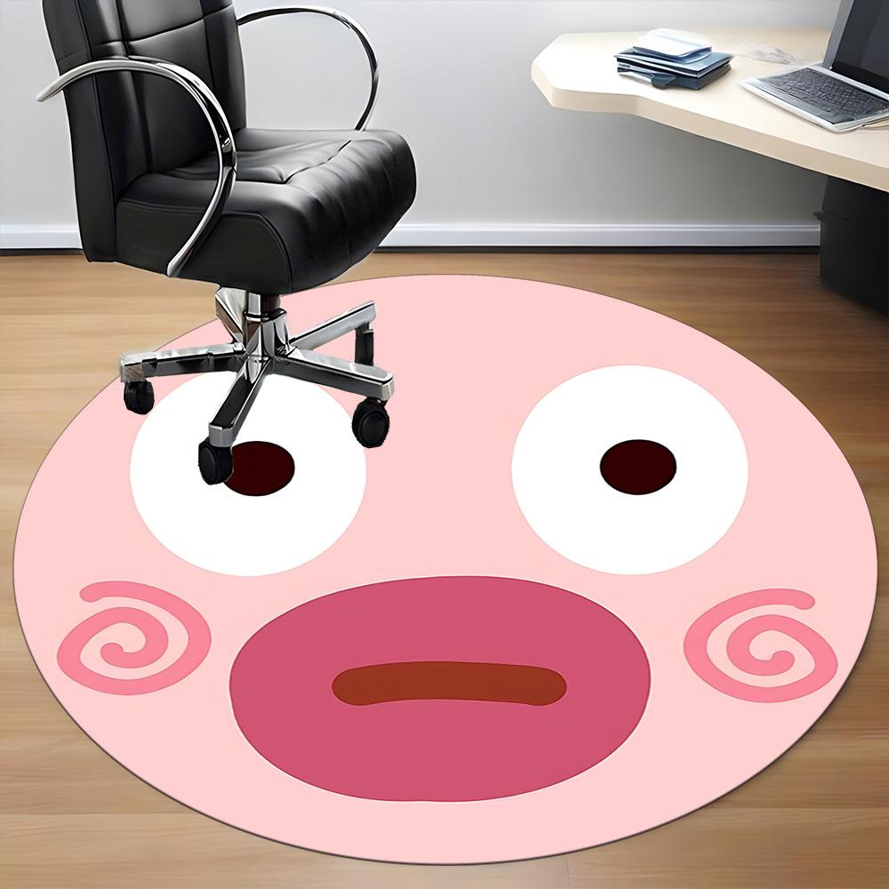 1pc Cute Face Chair Carpet for Office, Non-slip, Soft and Durable Office Rug for Interior Decoration, Perfect for Office yy260313035