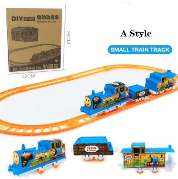 

Электрический поезд, рельсовый гоночный симулятор, игрушка, маленький локомотив, электрическая игрушка, подарок для детей A