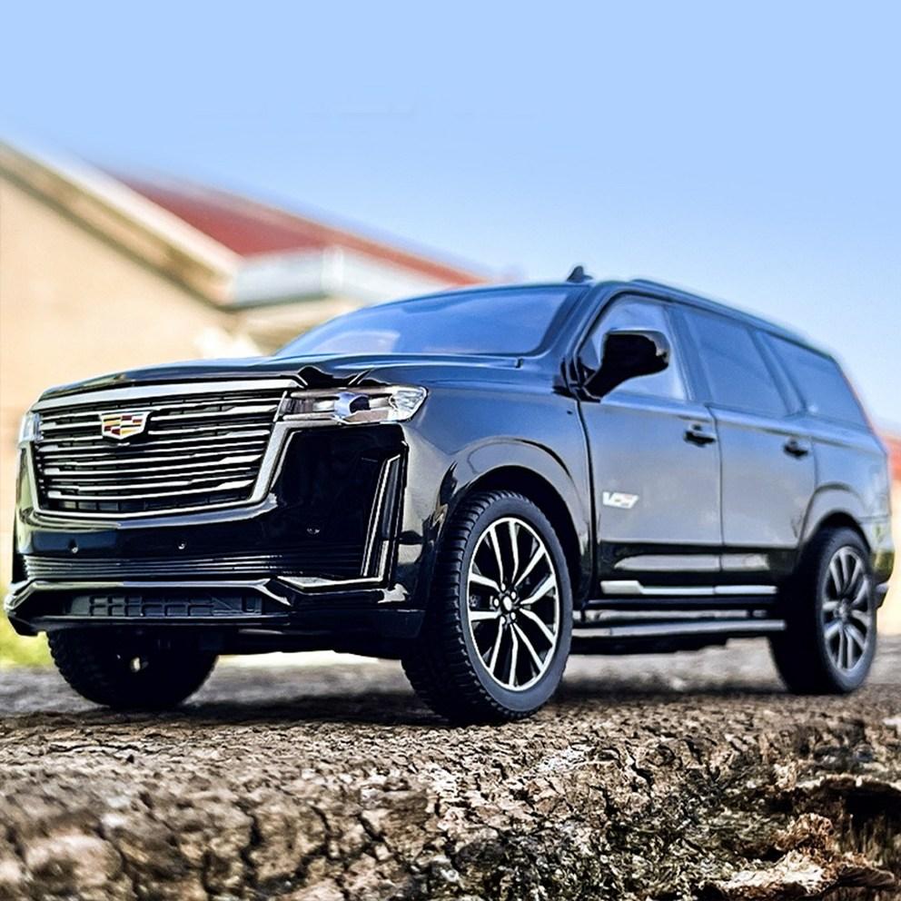 1:24 Druckguss Cadillac Escalade 5. Generation SUV Legierung Rückzieh-Auto Modell, Weiß