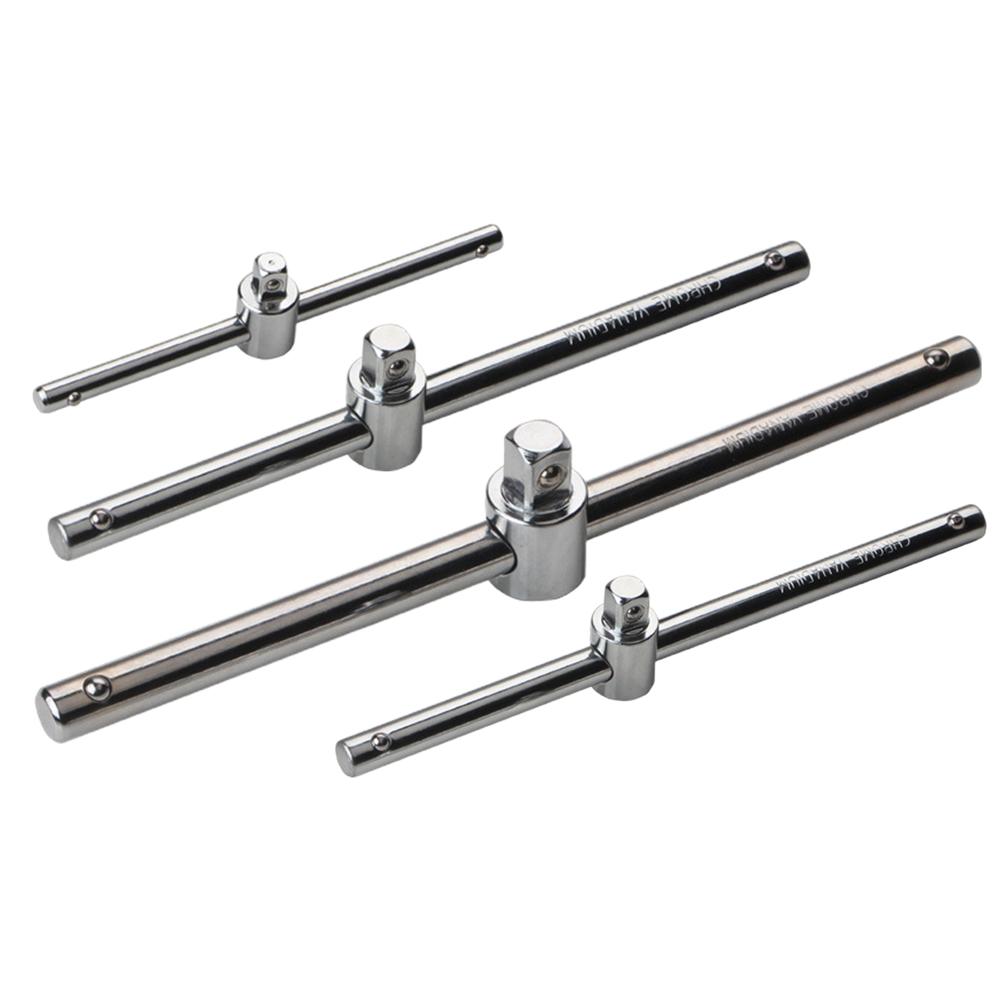 1/4" 3/8" 1/2" Drive Socket Wrench Extension Sliding T Bar Socket Adapter Sliding Rod Auto Repair Tools Lengthened Sliding Rod