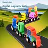 Yeni Yürümeye Başlayan Çocuk İçin Tren Seti Manyetik Dijital Tren Yapboz Ahşap Tren Seti Yeni Yürümeye Başlayan Çocuk İçin Sayı Trenleri Öğrenme Aktiviteleri Eğitici