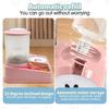 Cat Bowl Double Bowl Automatic Drinking and Feeding Dish for Water Bowl Cat Food Bowl Dog Bowl Set Feeding Device Pet Supplies