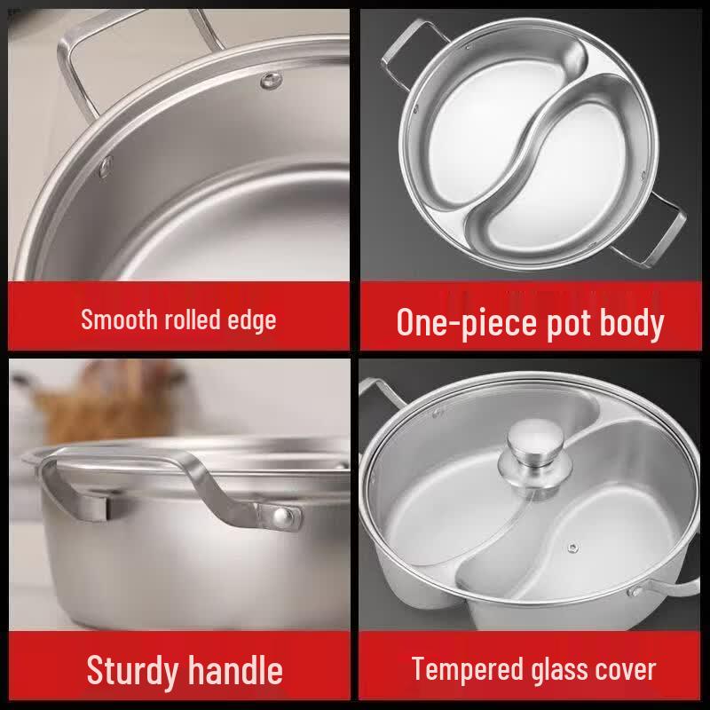 Yipan Stainless Steel Divided Hot Pot