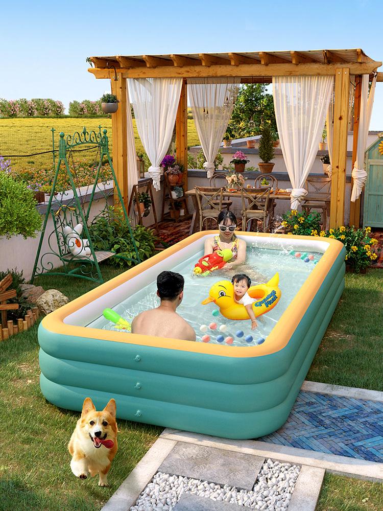 Inflatable Foldable Pool for Children and Adults - Perfect for Outdoor Summer Fun