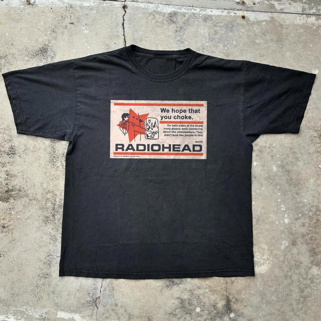 RADIOHEAD We Hope That You Choke 1997 Bavlněné Černé Unisex Tričko Velikost S-5XL