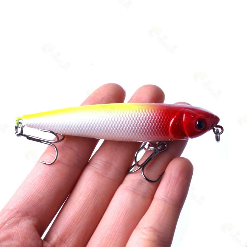 Lip Curling Military Fish Lure8CM-9.1GFake Bait Small Dog Pencil Micro Surface Type Dog Sinking Floating Lure Bait for Topmouth