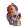 Skull Pumpkin LED Light Backflow Censer Ceramic Craft Creative Halloween Gift with Mesmerizing Skull Table Decoration