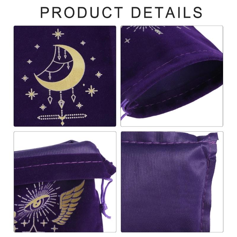 Würfel Aufbewahrungstasche Samt Tarot Kordelzugtasche Brettspiel Karten Kordelzugtasche Schmuck Runen Beutel Organizer