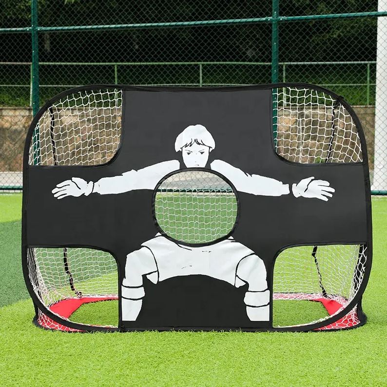 Children's soccer goal, portable, self-folding target mat, 2 in 1
