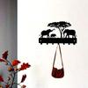 Prateleira de Parede de Metal Design de Elefante Decoração de Casa Ganchos de Armazenamento Porta-Chaves Arte em Ferro Feita à Mão