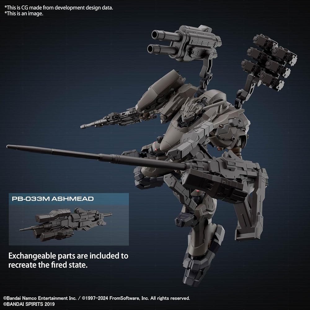 30MM Armored Core VI Fires of Rubicon RaD CC-2000 Orbiter Nightfall Color-Coded Plastic Model Kit