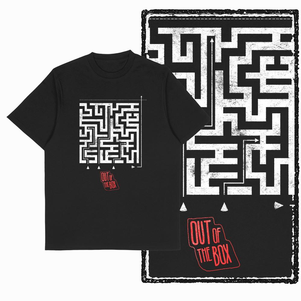 2026 HOT SALE Big Size Think Out of The Box Printed Vintage Graphic Men Women T-shirt Black Big Size Cotton Tshirt Cool Tee Shirt Short Sleeve Top