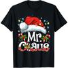 Mr and Mrs Claus Couples Matching Christmas Pajamas Santa T-Shirt