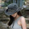 Sunscreen Western Cowboy Hats Windproof Sun Hats Unisex Fisherman Caps  Camping