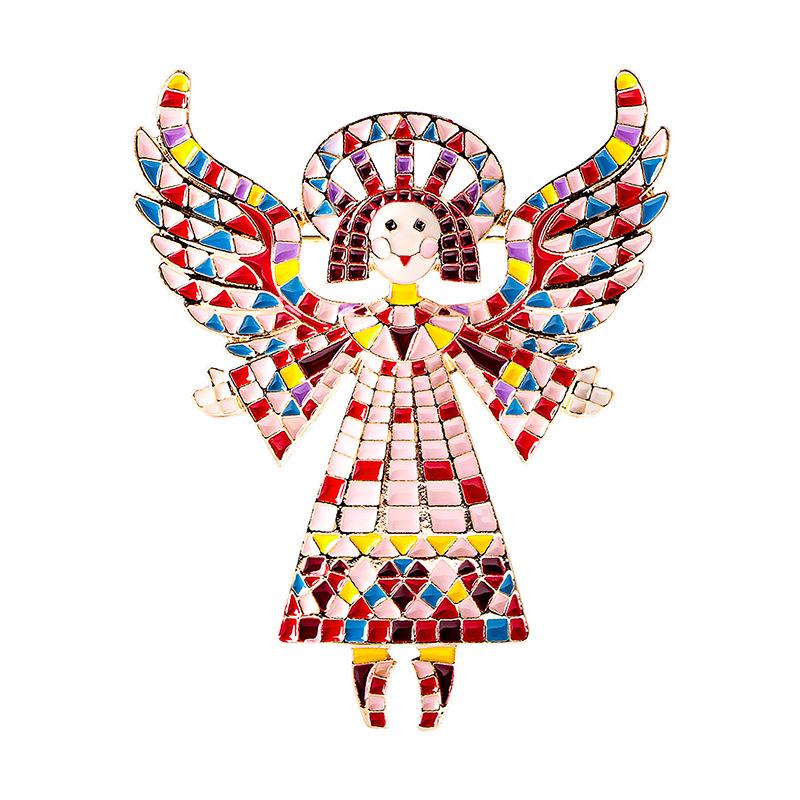 Painted Angel Girls Wings Unisex Vintage Accessory Brooch