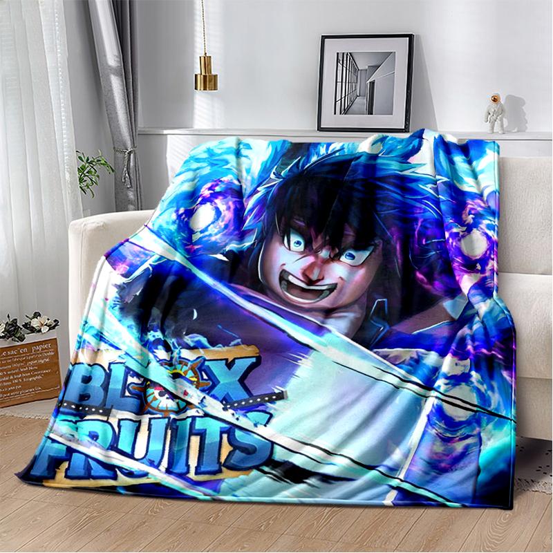 29 Style New B-Blox Fruit Cartoon Flannel Blanket,Soft Throw Blanket for Home Bedroom Bed Sofa Travel Cover Kid Gift