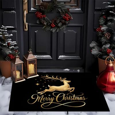 Neue Weihnachtsrinde Willkommens-Fußmatte für Innen- und Außenbereich am Eingangsbereich - Feiertags-Hausdekoration