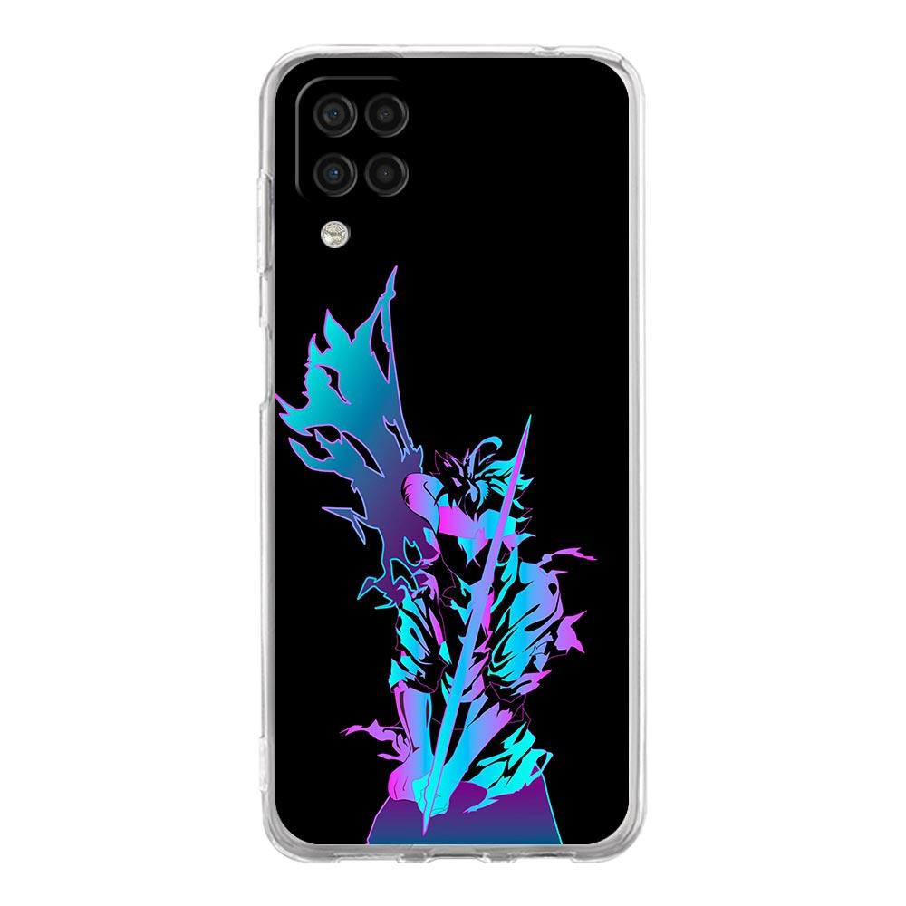 

Asta Black Clover Neon Phone Case For Samsung A51 A71 A21S A12 A11 A31 A41 A03S A13 A33 A73 A53 A52 A32 5G A23 Soft Clear Cover Samsung A73 5G