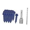 40Pcs Concrete Screws Anchors Bolts,Slotted Hex Flange Head Self Tapping Masonry for