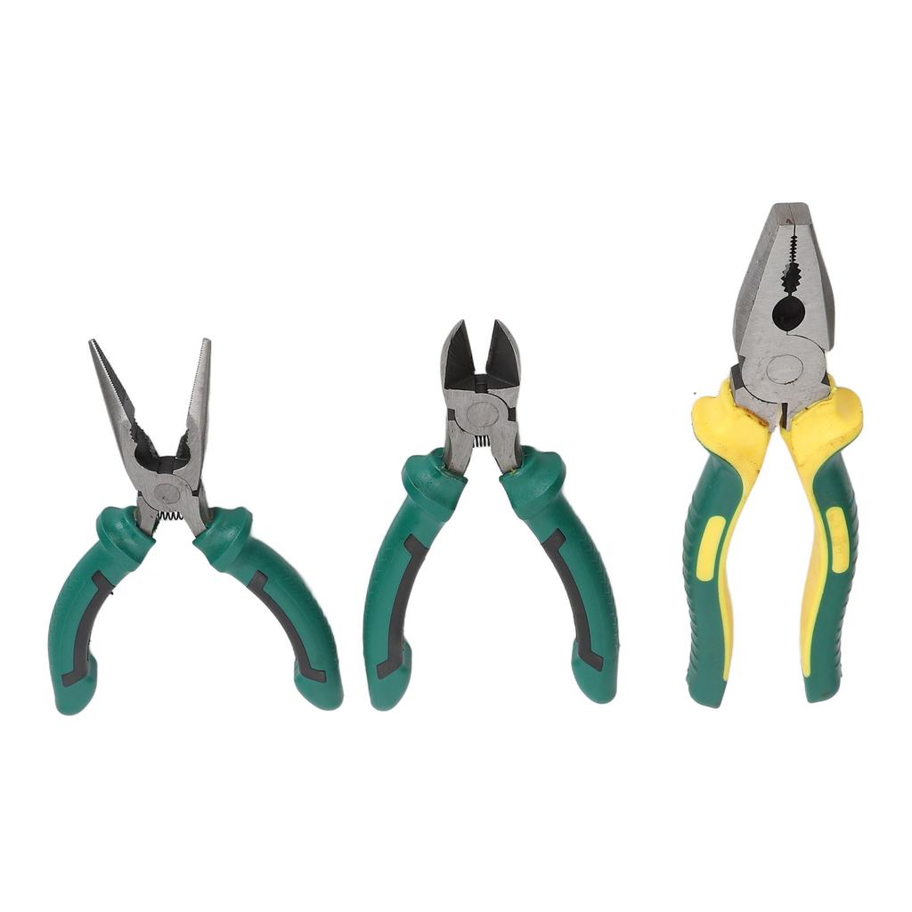 3PCS Plier Set 6 Inch Diagonal Cutting Needle Nose 8 Inch Wire Plier Multifunctional Electrician
