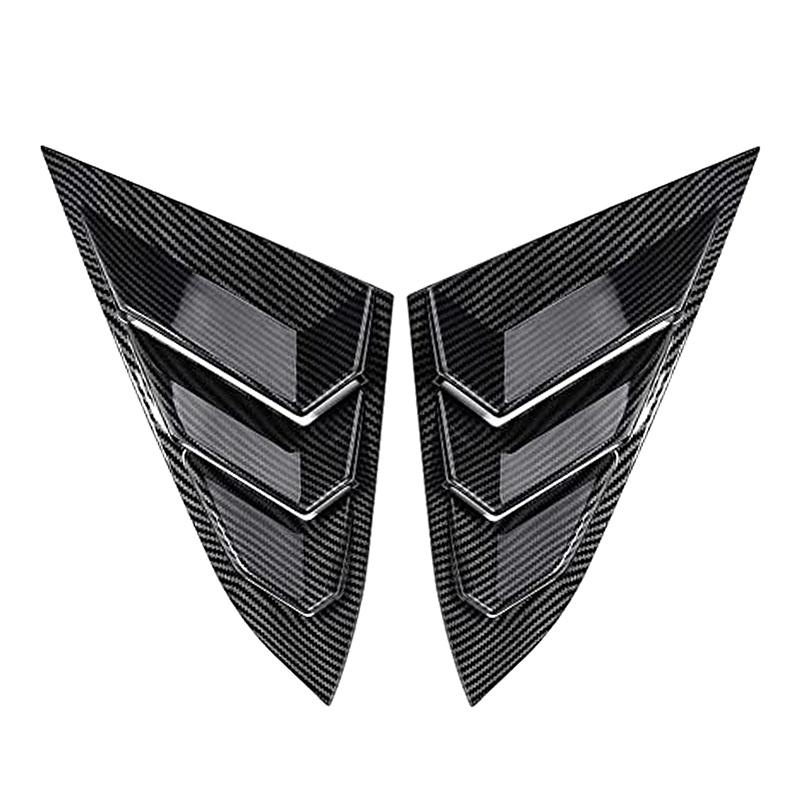 For Honda Civic 10th Gen 2016- Sedan Rear Side Window Louvers Air Vent Scoop Shades Cover Trim Blinds Carbon Car Accessories
