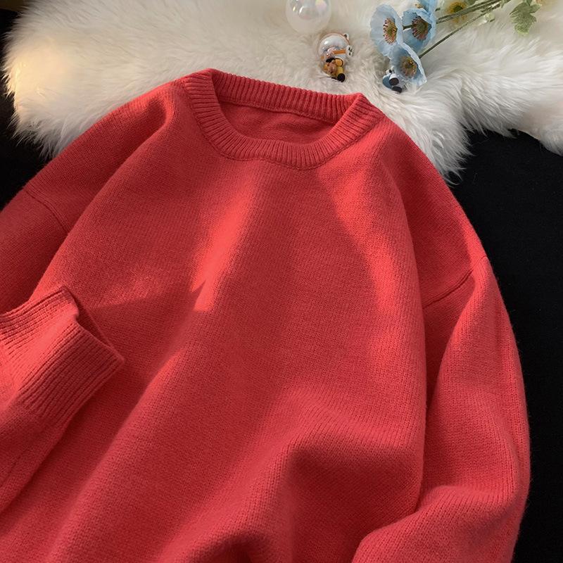 Autumn Winter Thickened Sweaters for Men Korean Style Trendy Loose Japanese Winter Hong Kong Style Pullovers