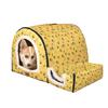 Pet Bed House Semi-closed Cave Tent for Small Animals Thicken Cushion Pad