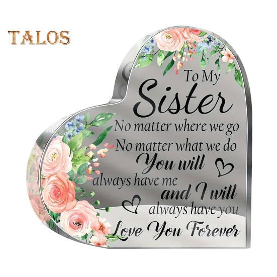 

Прозрачное акриловое украшение в форме сердца, акриловый блок в форме сердца, отдельно стоящий прозрачный настольный декор в форме сердца, подарок на память для мамы, сестры, любимых 1pc