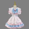 Wysokiej Jakości Sukienka Lolita Uroczy Różowy Falbankowy Strój Pokojówki Kawaii Węzeł Kokardkowy Kocie Łapki Japońska Dziewczyna JK Kostiumy Cosplay S-5XL Codzienny