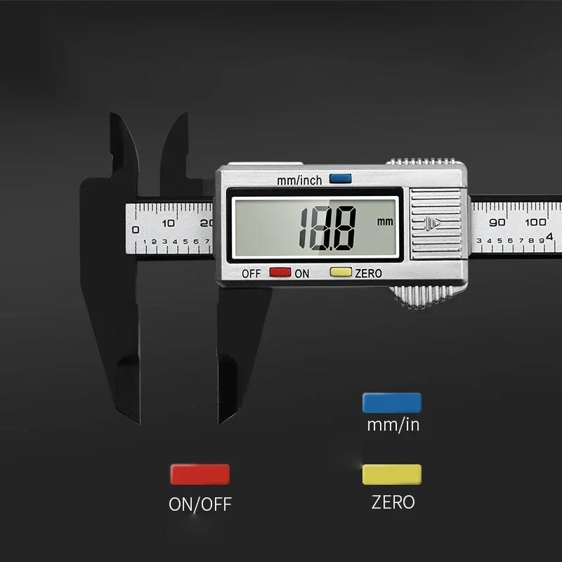 Electronic Digital Vernier Caliper 0-150mm High-strength Plastic Caliper Measuring Tool for Inner and Outer Diameters