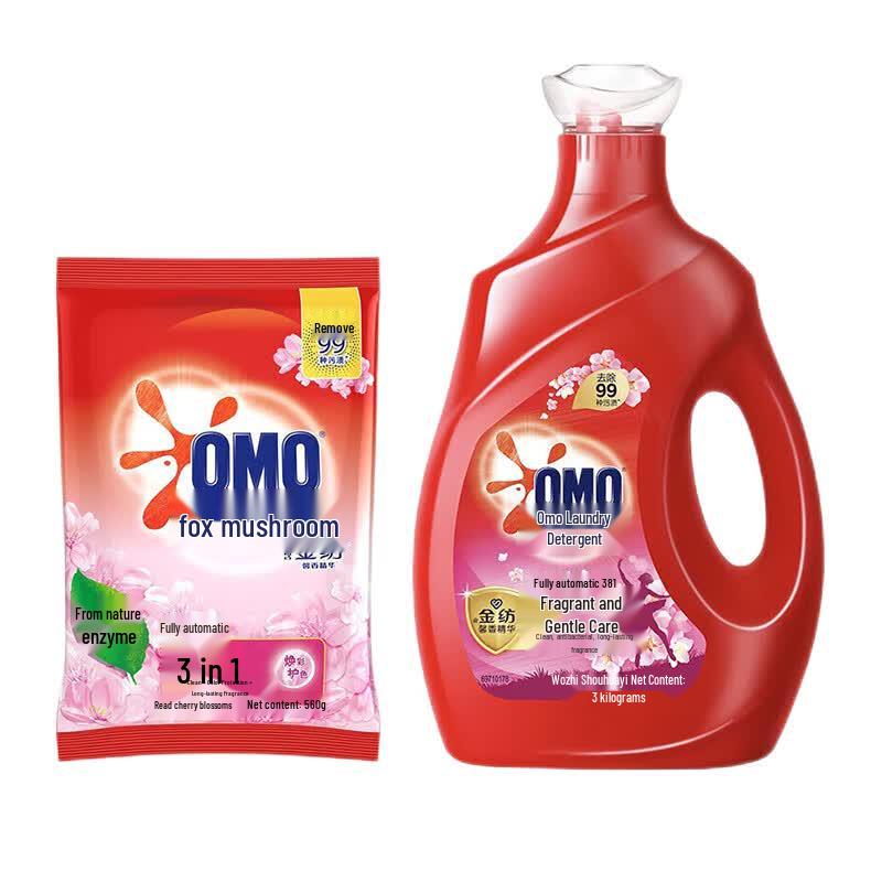 OMO Goldtex Cherry Blossom Laundry Combo Pack