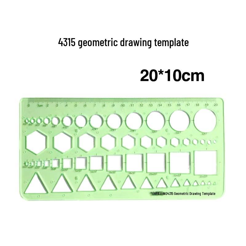 Multi-Function Drawing Template Ruler for Circles, Ellipses, Furniture, Architecture, Geometry, Mathematics, and Interior Design.