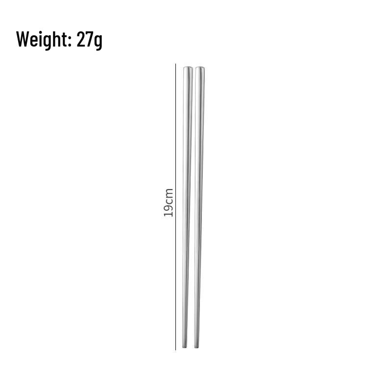 Wutuo 304 Stainless Steel Square Chopsticks Set