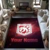 Ipswich Town Printed Crystal Velvet Rug Non‑Slip Crystal Velvet Carpet For Sofa Bedroom Indoor Home Decoration