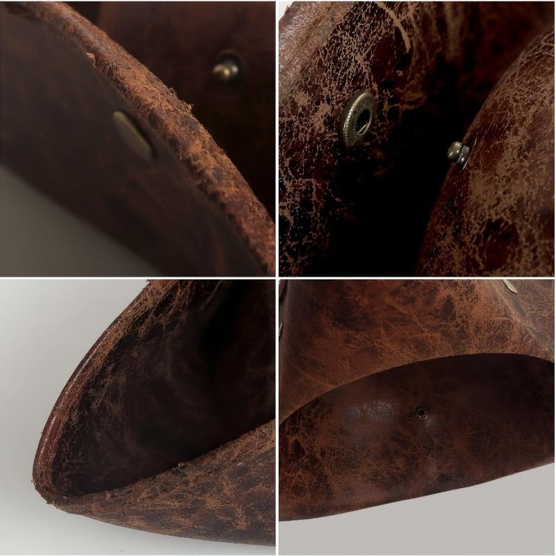 1Pc Pirate Tricorne Hat Suitable For Cosplay And Theme Parties - Elegant Faux Leather Style Durable Costume Accessory Vintage Brown Distressed Effect
