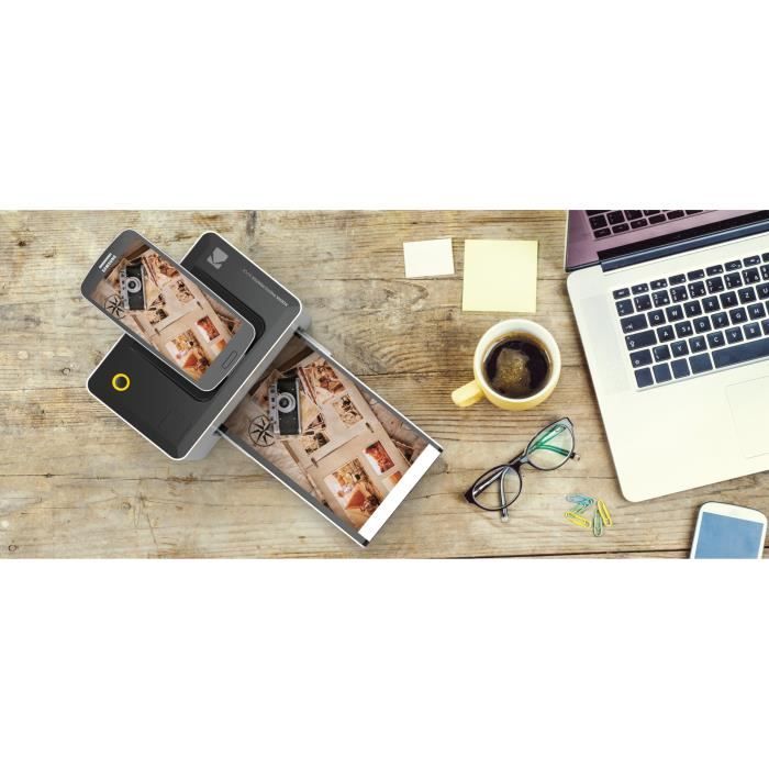 Imprimante Photo Kodak PD450 - Gris - Sublimation Thermique - Pour Smartphone iOS Et Android