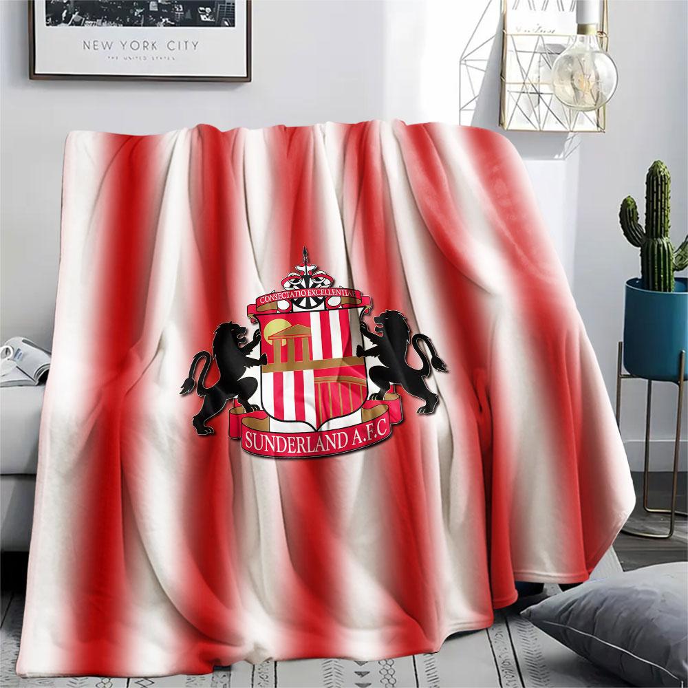 1PC Sunderland A .F Patterned Flannel Blanket Suitable For All Seasons for Home Decor Warmth and Comfort Gifts Holiday Present