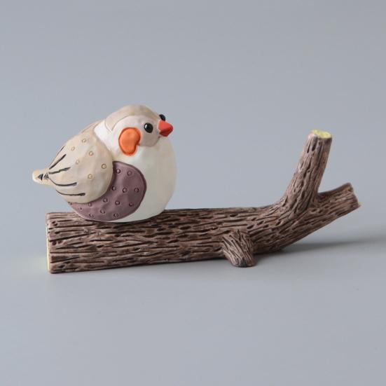Hand Carved Texture Resin Cute Mini Bird Bird Figurine Small Statue Rustic Farmhouse