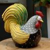 Barevná soška kohouta Ozdoby Dekorace na stůl Zvířecí sošky Pryskyřičné umělecké dílo Kohout Moderní řemesla Dekorace estetiky místnosti