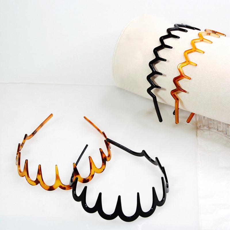 Headband Hair Comb Zigzag Band Notched Headband Woman Man Girl Christmas Birthday Gift Rescue Broken Hair Artifact