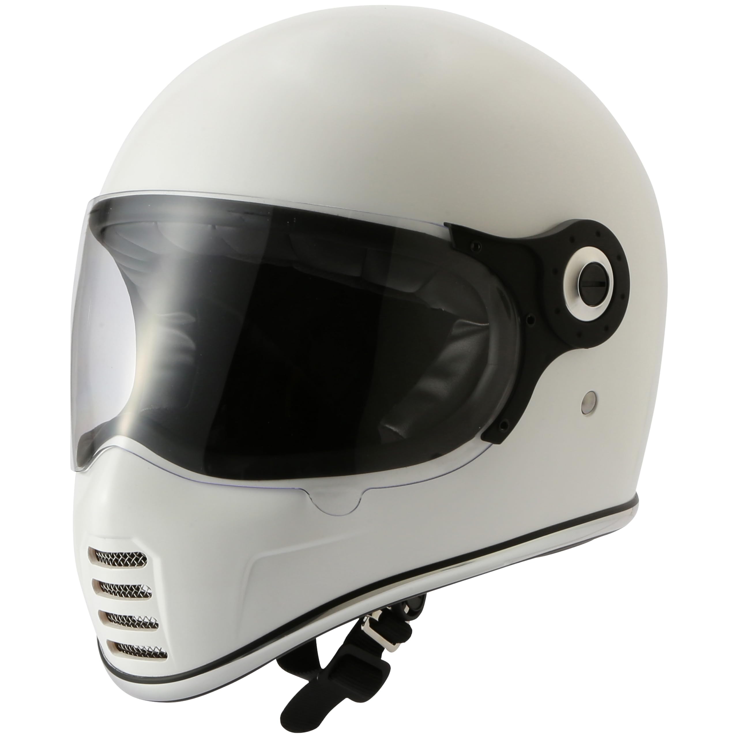 

RIDEZ XX Full Face Helmet, White, Size M (57-58cm), Motorcycle, with Standard Clear Shield, Neo-Classic Streamlined Design