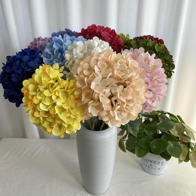 Tissu Brossé Fleurs d'Hortensia Artificielles Arrangement Floral Décor Floral Décoration de Salon